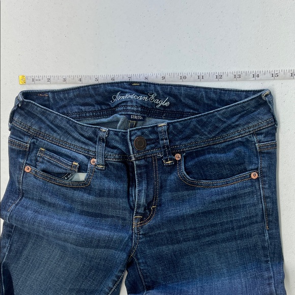 American Eagle Outfitters Dark Blue Boot Cut Leg Jeans - Picture 3 of 7